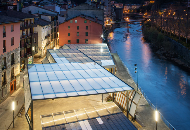 cubierta para el parque maala proyectado por el arquitecto de donostia gabilondo